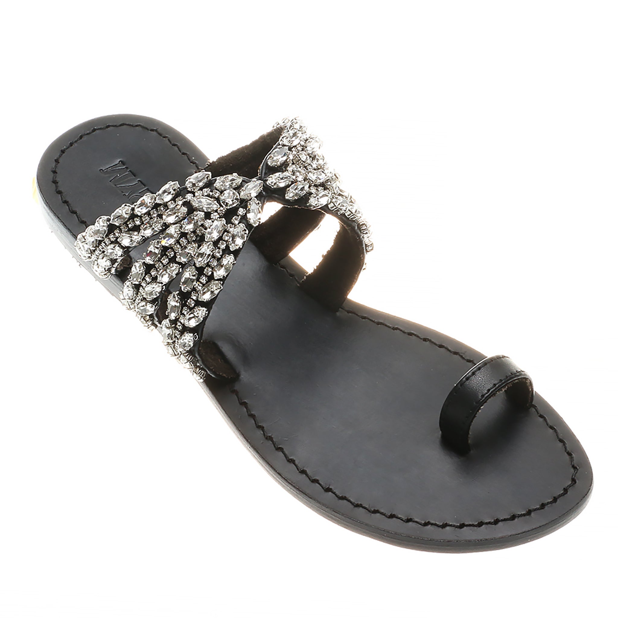 Embellished toe ring sandals deals