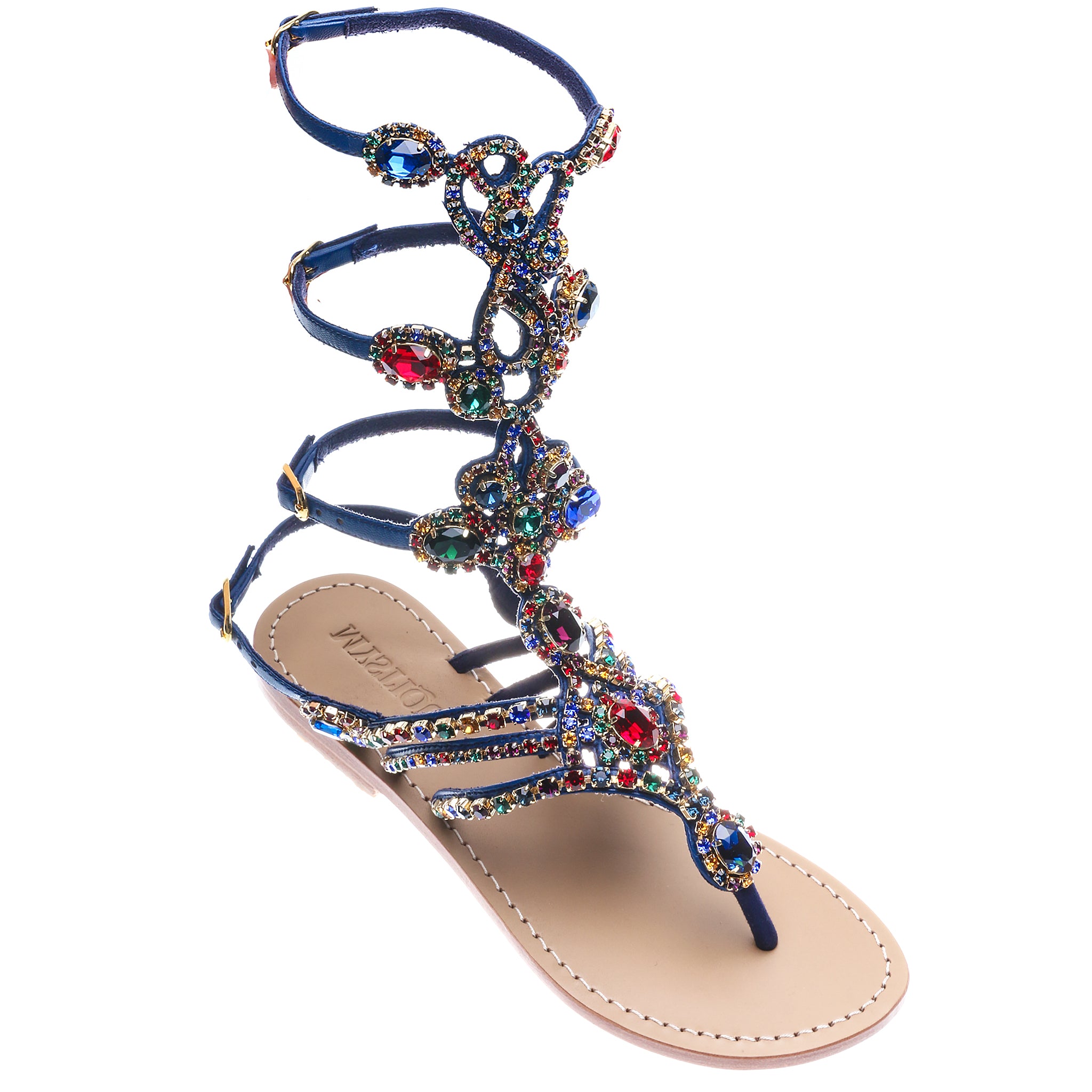 Trinidad Women s Navy Embellished Gladiators Mystique Sandals