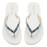 Oxnard Flip Flop White Blue-In Stock