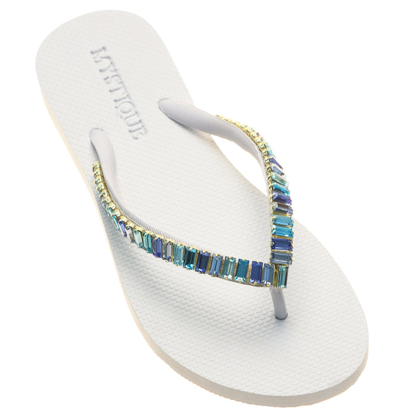 Oxnard Flip Flop White Blue-In Stock