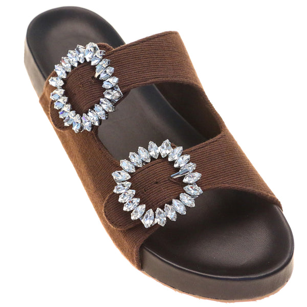 Houston Sandal Brown Twill-In Stock