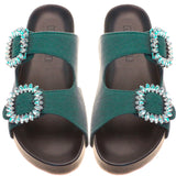 Houston Sandal Teal Twill-In Stock