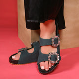 Houston Sandal Teal Twill-In Stock