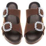 Houston Sandal Brown Twill-In Stock