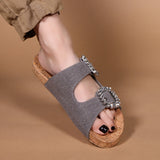 San Jose Sandal Gray Twill-In Stock