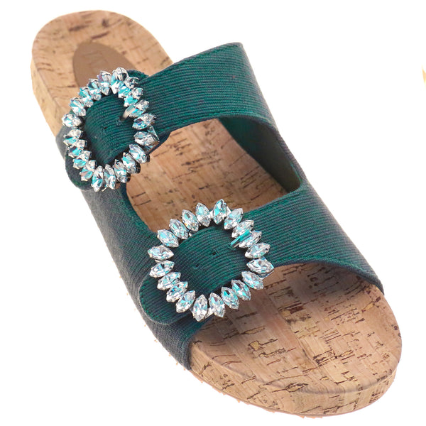 San Jose Sandal Teal Twill-In Stock