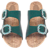 San Jose Sandal Teal Twill-In Stock