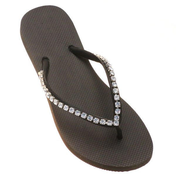 Arcadia Flip Flop Black Clear-In Stock