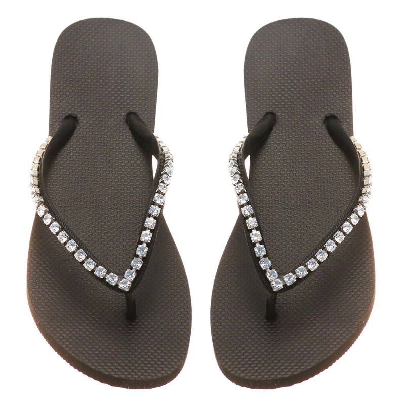 Arcadia Flip Flop Black Clear-In Stock