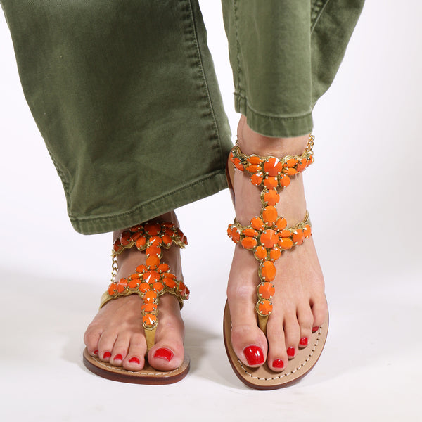 Finland Sandal Orange-In Stock
