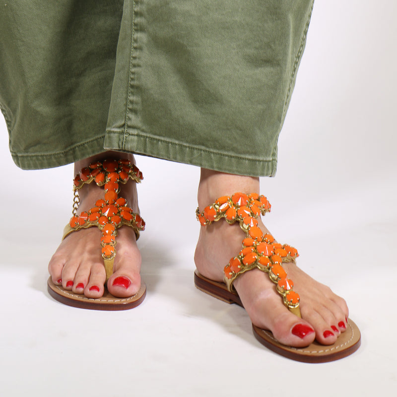Finland Sandal Orange-In Stock