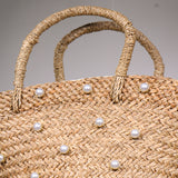 Mary Straw Pearl Bag