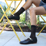 Berlin Ballerina Black Leather-In Stock