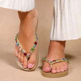Blakely Flip Flop Beige Multi