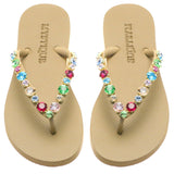 Blakely Flip Flop Beige Multi