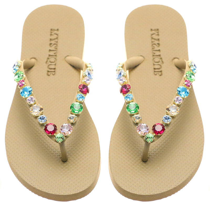 Blakely Flip Flop Beige Multi