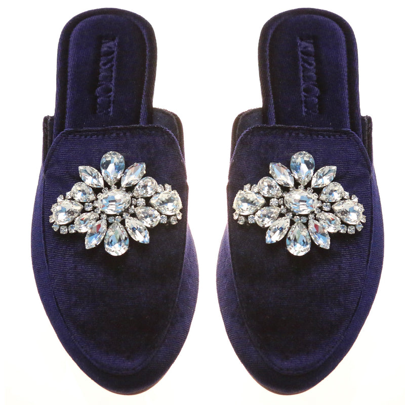 Bangkok Mule Navy Velvet-In Stock