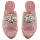 Charlotte Mule Pink Velvet-In Stock