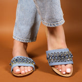 Calgary Slide Denim-In Stock