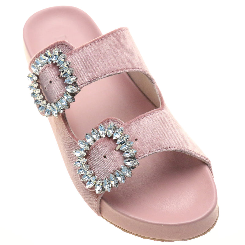 Davie Sandal Pink Velvet