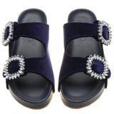Davie Sandal Navy Velvet