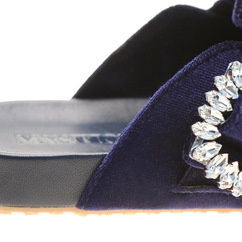 Hartford Mule Navy Velvet-In Stock