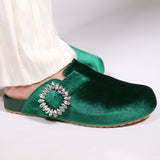 Hartford Mule Green Velvet-In Stock