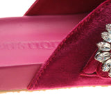 Hartford Mule Dark Pink Velvet-In Stock