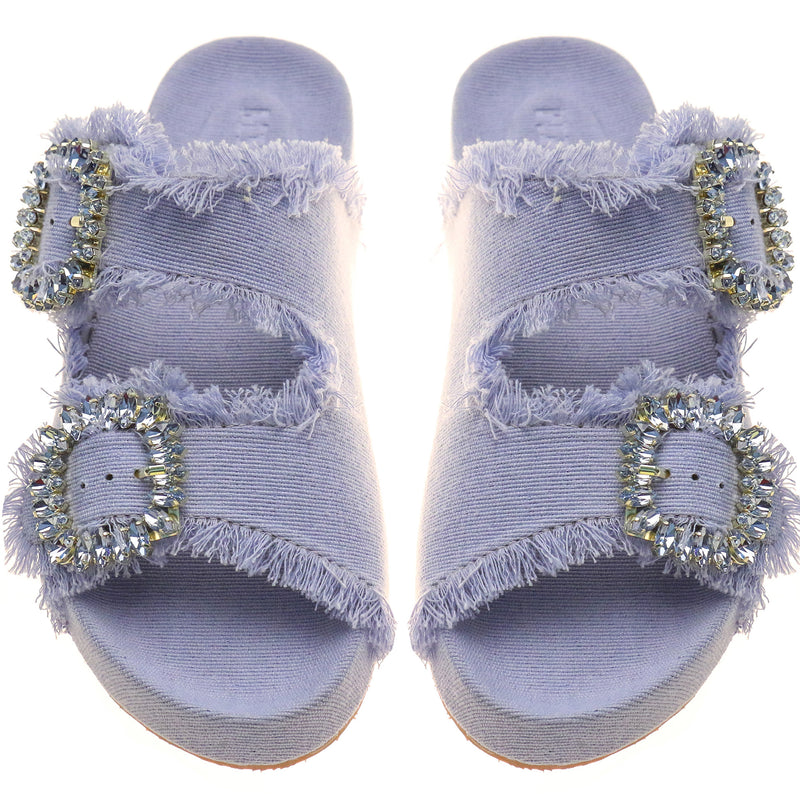 Murphy Sandal Blue Twill-In Stock