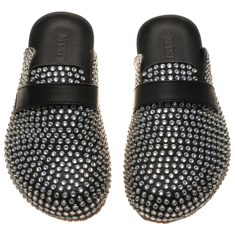 Rocklin Mule Black Leather-In Stock