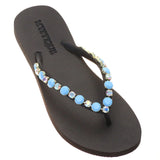 Blakely Flip Flop Black Turquoise-In Stock
