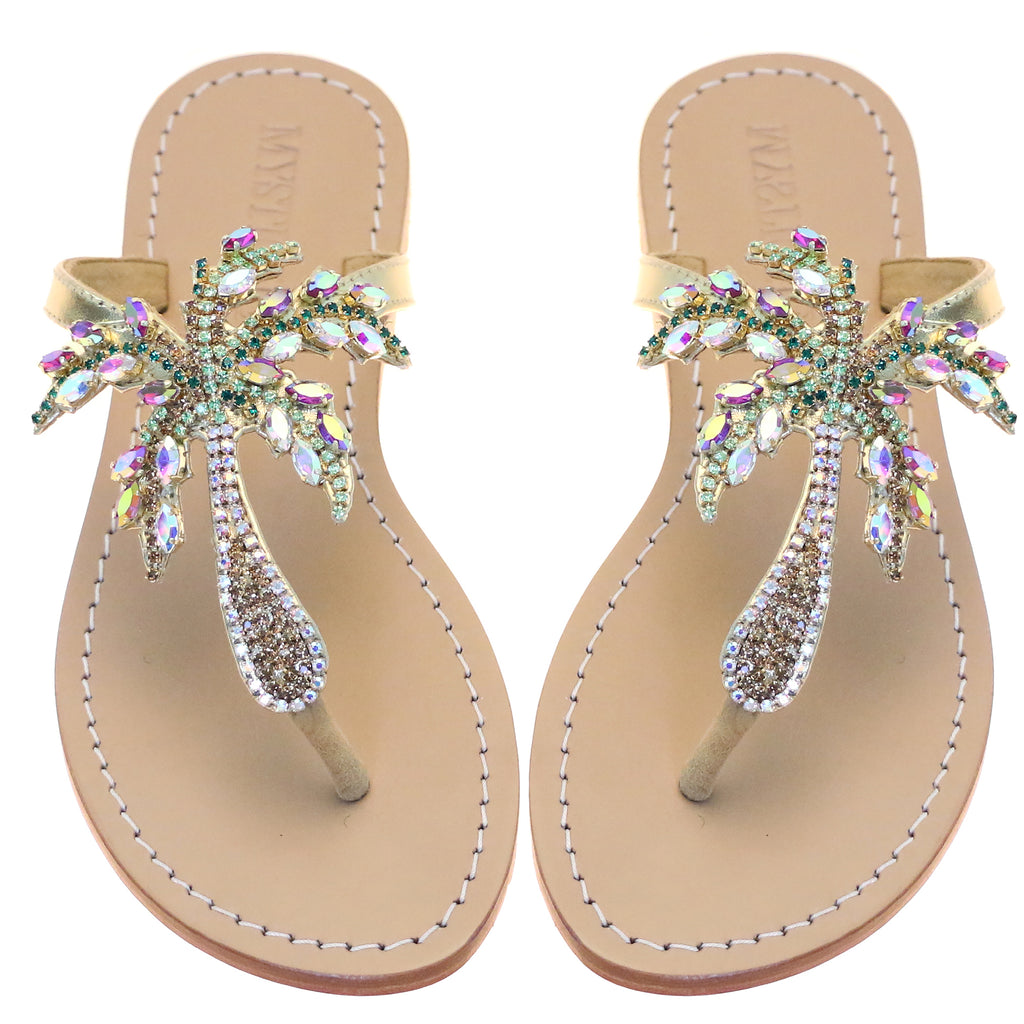 Unisa flip flops with palm tree top