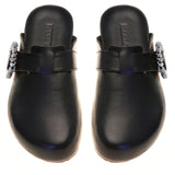 Alaska Mule Black Leather-In Stock