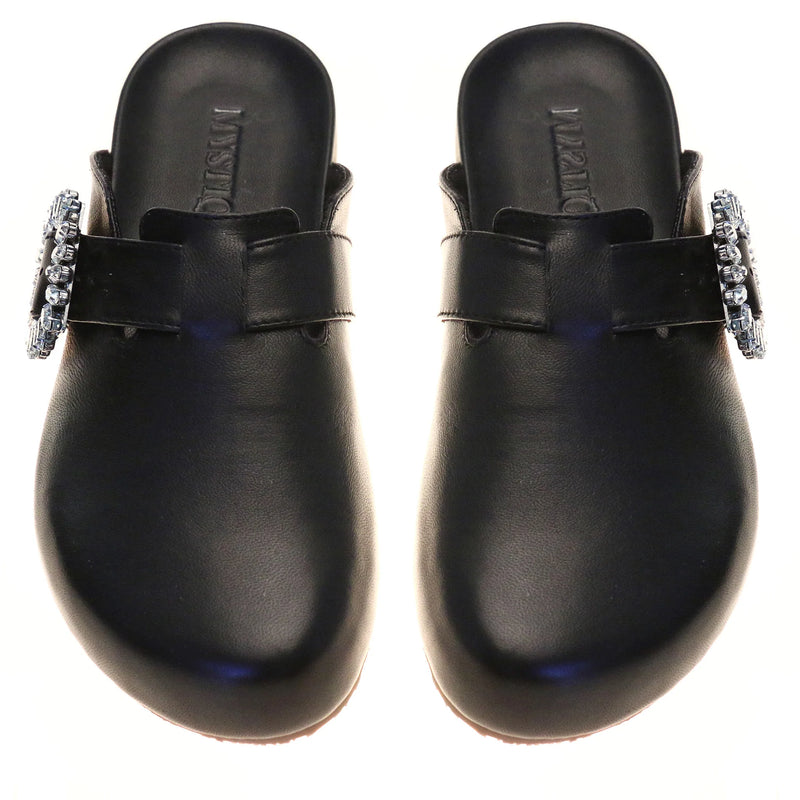 Alaska Mule Black Leather-In Stock