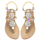 Amelia Island Sandal Gold-In Stock