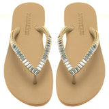 Oxnard Flip Flop Beige Clear-In Stock
