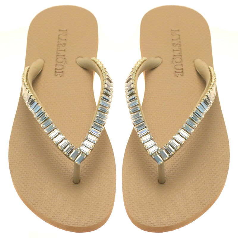 Oxnard Flip Flop Beige Clear-In Stock
