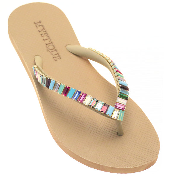Oxnard Flip Flop Beige Dark Multi