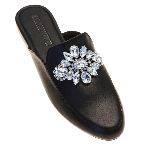 Bangkok Mule Black Leather