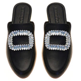 Chicago Mule Black Leather