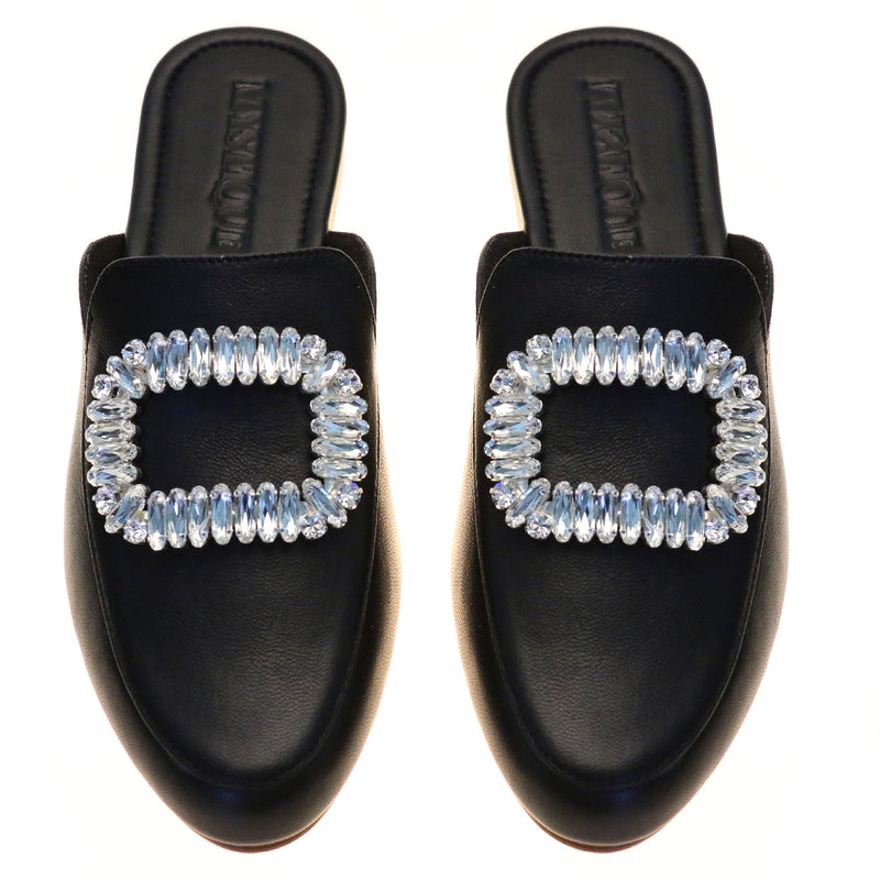 Chicago Mule Black Leather