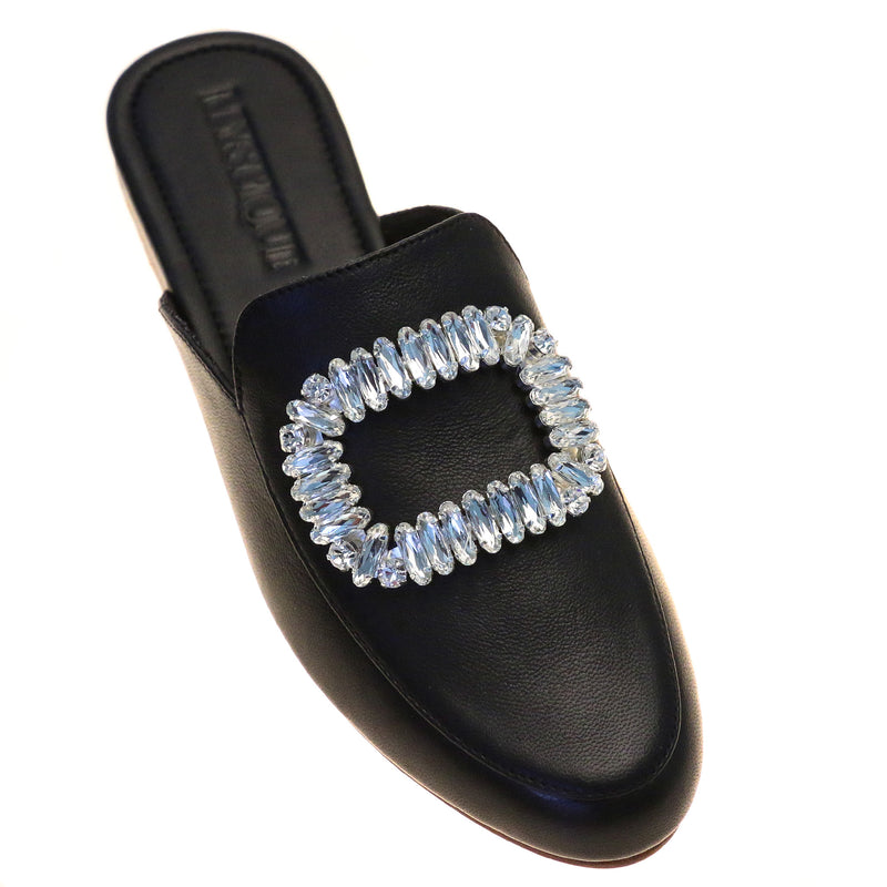 Chicago Mule Black Leather