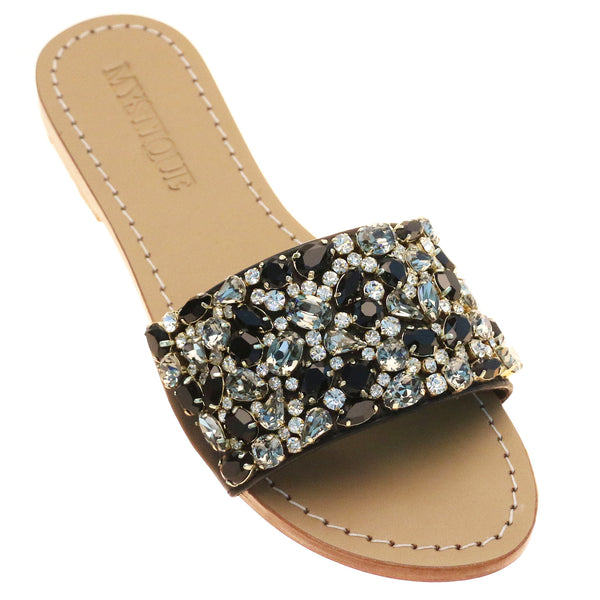 Jeweled slide sandals online