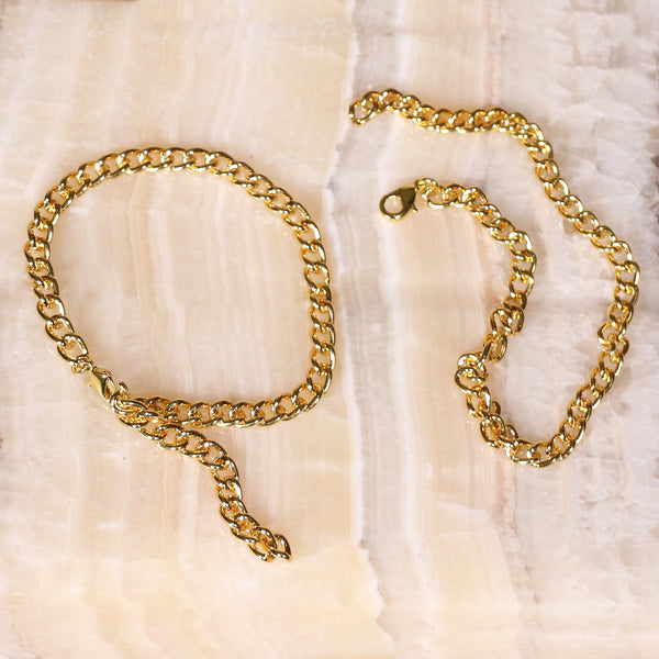 Gold Ankle Chains - Set of 2