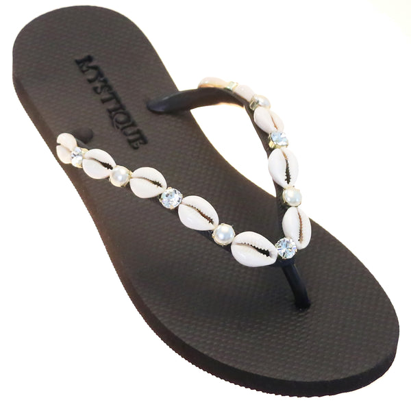 Janesville Women s Shell Flip Flops Sandals Mystique Sandals