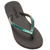 Oxnard Flip Flop Black Green-In Stock