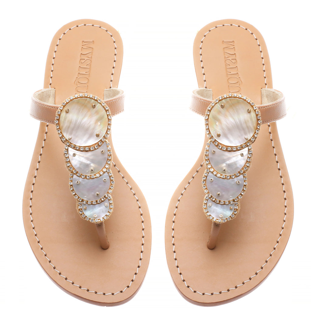Mother of top pearl sandals