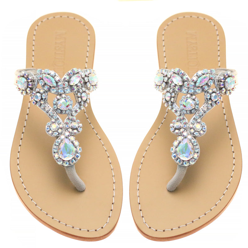 Jeweled shop sandals sale