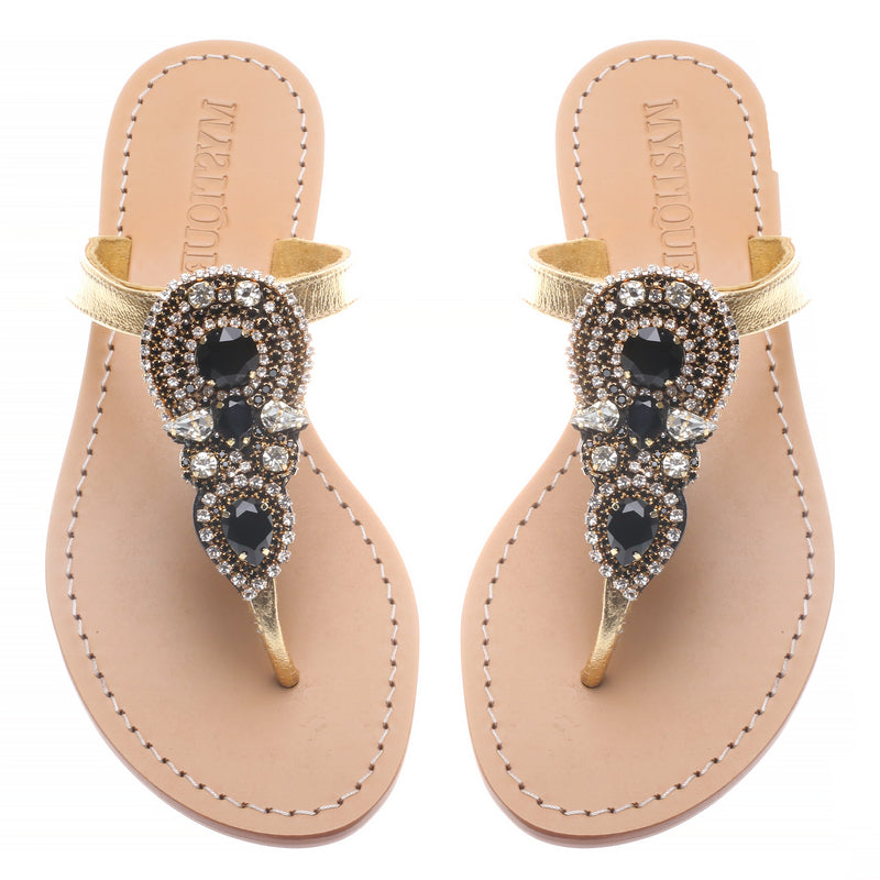 Black Teardrop - Mystique Sandals