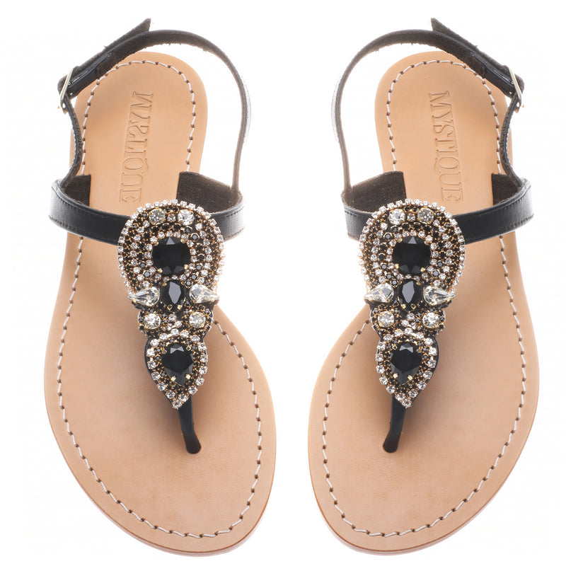 Black Teardrop - Mystique Sandals